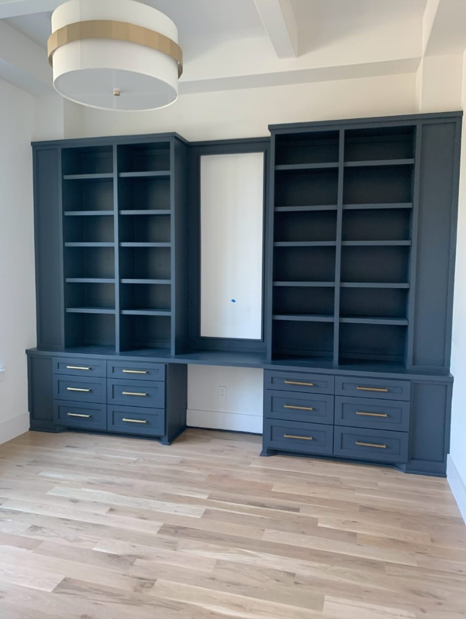 Painted built-in shelving by AR Pro Painting